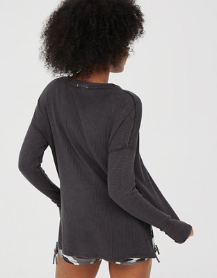 OFFLINE By Aerie Wow! Waffle Long Sleeve T-Shirt