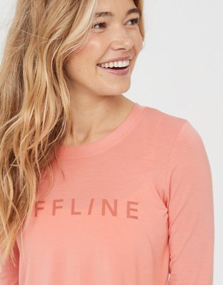 OFFLINE by Aerie Thumbs Up Ribbed Cropped Long Sleeve T-Shirt