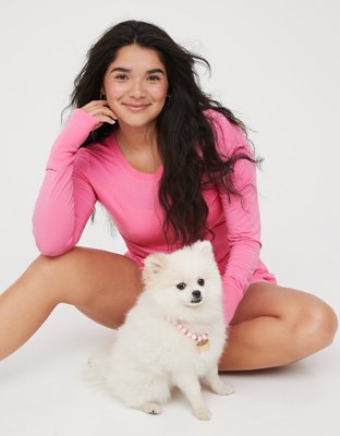 OFFLINE by Aerie Thumbs Up Ribbed Cropped Long Sleeve T-Shirt