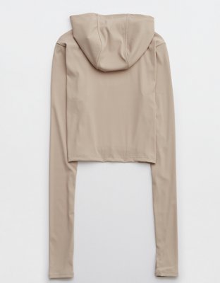 OFFLINE By Aerie Move-It Rib Cut Out Hooded T-Shirt