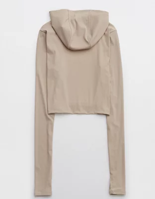 OFFLINE By Aerie Move-It Rib Cut Out Hooded T-Shirt