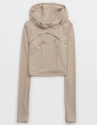 OFFLINE By Aerie Move-It Hoodie en Punto Elástico con Calado