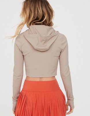 OFFLINE By Aerie Move-It Rib Cut Out Hooded T-Shirt