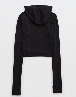OFFLINE By Aerie Move-It Rib Cut Out Hooded T-Shirt