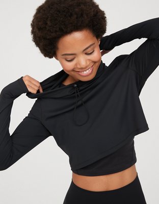 OFFLINE By Aerie Move-It Rib Mock Neck T-Shirt