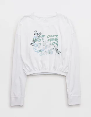 OFFLINE By Aerie Cinch Cropped T-Shirt