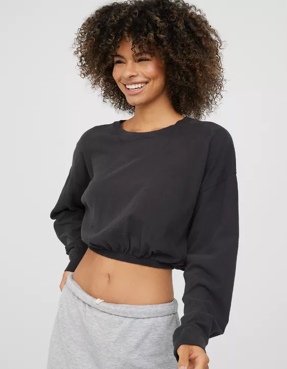 OFFLINE By Aerie Cinch Cropped T-Shirt