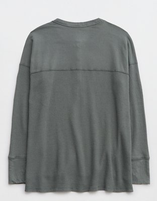 OFFLINE By Aerie Wow! Waffle Henley T-Shirt