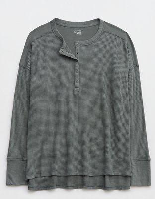 OFFLINE By Aerie Wow! Waffle Henley T-Shirt