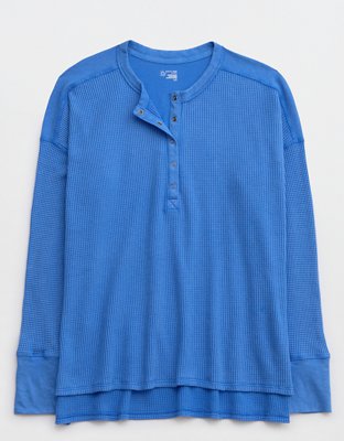 Женские футболки Aerie OFFLINE By Aerie Wow! Waffle Henley T-Shirt — фото 4