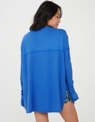 Женские футболки Aerie OFFLINE By Aerie Wow! Waffle Henley T-Shirt — фото 3