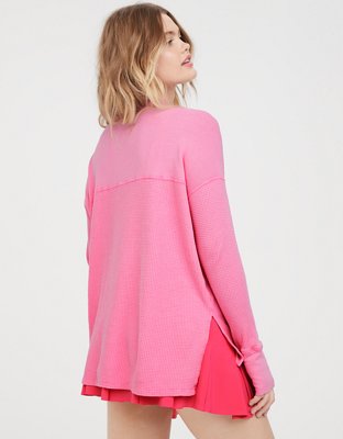 OFFLINE By Aerie Wow! Waffle Henley T-Shirt