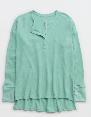 OFFLINE By Aerie Wow! Waffle Henley T-Shirt