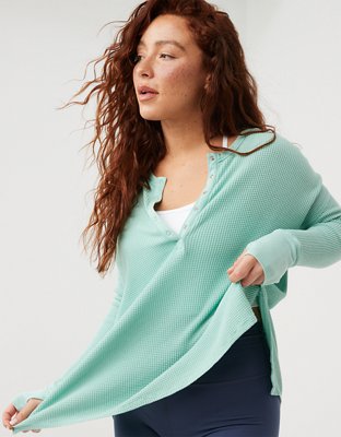 OFFLINE By Aerie Wow! Waffle Henley T-Shirt