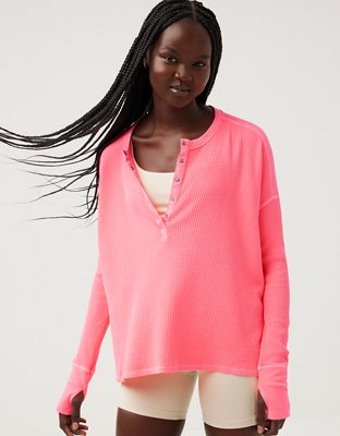 OFFLINE By Aerie Wow! Waffle Henley T-Shirt