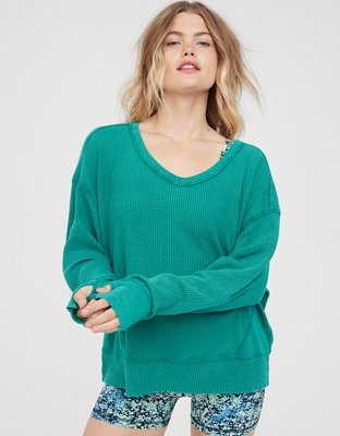 OFFLINE By Aerie Wow! Waffle Oversized T-Shirt