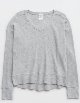 Aerie waffle oversized discount sweater