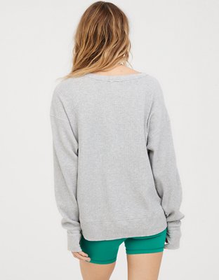 OFFLINE By Aerie Wow! Waffle Oversized T-Shirt