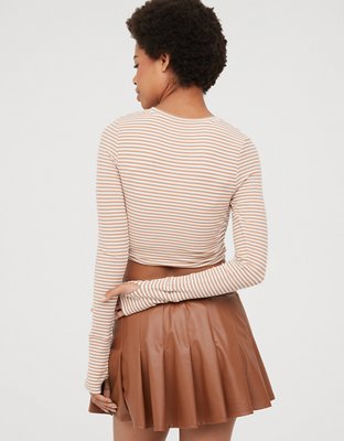 Женские футболки Aerie OFFLINE By Aerie Thumbs Up Long Sleeve Ruched T-Shirt — фото 2