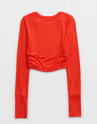 OFFLINE By Aerie Thumbs Up Long Sleeve Ruched T-Shirt