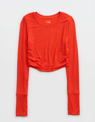 OFFLINE By Aerie Thumbs Up Long Sleeve Ruched T-Shirt