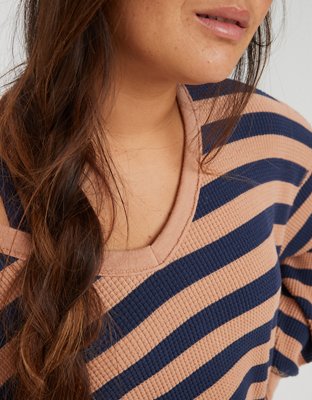 Женские футболки Aerie OFFLINE By Aerie Wow! Waffle Oversized T-Shirt — фото 6
