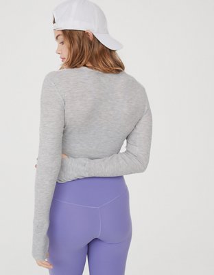 T-shirt court henley gaufré Thumbs Up OFFLINE d’Aerie