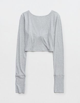 OFFLINE By Aerie Thumbs Up Bow Crop Top