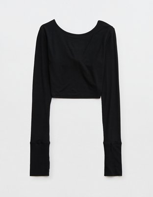 OFFLINE By Aerie Thumbs Up Bow Crop Top