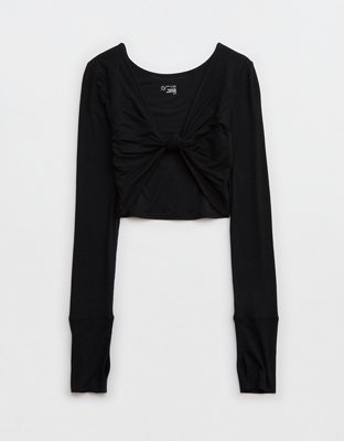 OFFLINE By Aerie Thumbs Up Bow Crop Top