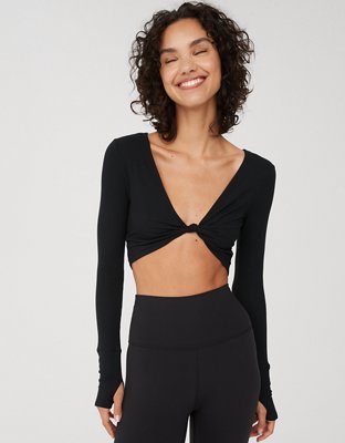 OFFLINE By Aerie Thumbs Up Bow Crop Top