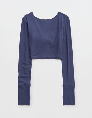 OFFLINE By Aerie Thumbs Up Bow Crop Top