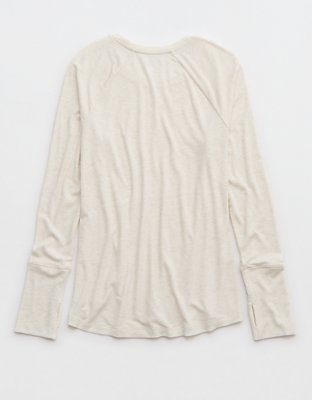 OFFLINE By Aerie Thumbs Up Ribbed Raglan Long Sleeve T-Shirt