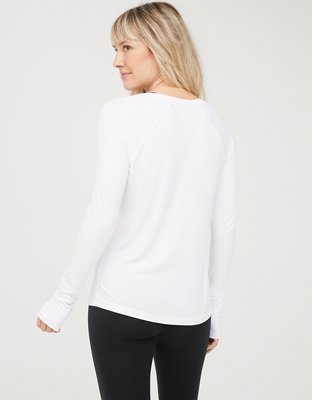 OFFLINE By Aerie Thumbs Up Ribbed Raglan Long Sleeve T-Shirt