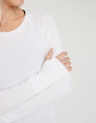 OFFLINE By Aerie Thumbs Up Ribbed Raglan Long Sleeve T-Shirt
