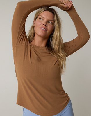 OFFLINE By Aerie Thumbs Up Ribbed Raglan Long Sleeve T-Shirt