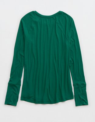 OFFLINE By Aerie Thumbs Up Ribbed Raglan Long Sleeve T-Shirt