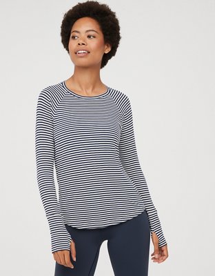 OFFLINE By Aerie Thumbs Up Ribbed Raglan Long Sleeve T-Shirt