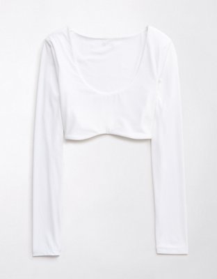 OFFLINE By Aerie Real Me T-shirt Super Cortada Manga Larga