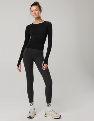 Женские футболки Offline BY Aerie Gotta Run Long Sleeve, цвет: Насыщенный чёрный — фото 5