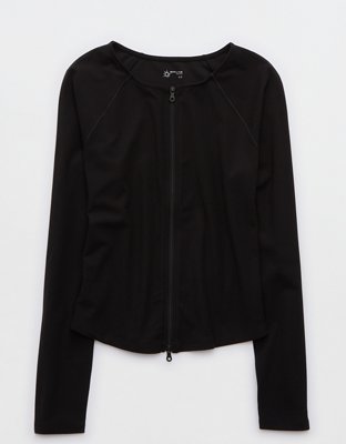OFFLINE By Aerie Real Me XTRA Ribbed Full Zip Jacket