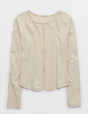OFFLINE By Aerie Real Me XTRA Ribbed Full Zip Jacket