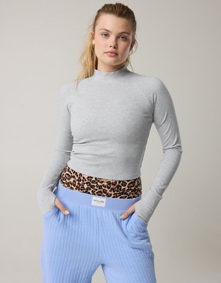 OFFLINE By Aerie Thumbs Up Heavyweight Mock Neck T-Shirt | OFFLINE