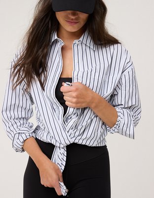 OFFLINE By Aerie Long Sleeve Button Up Shirt