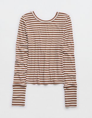 OFFLINE By Aerie Thumbs Up Ribbed Scoop Back T-Shirt