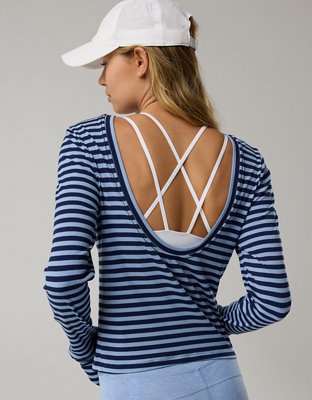 OFFLINE By Aerie Thumbs Up Ribbed Scoop Back T-Shirt