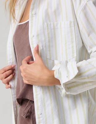 OFFLINE By Aerie Oxford Oversized Long Sleeve Button Up Shirt