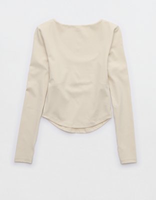 Женские футболки Aerie OFFLINE By Aerie Real Me Long Sleeve Scoop T-Shirt — фото 5