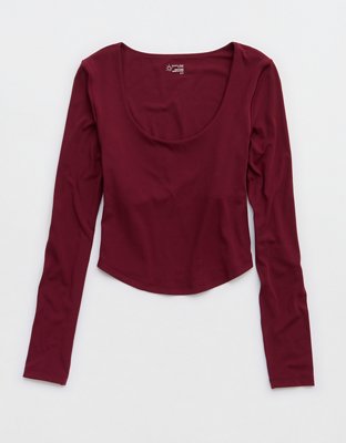 OFFLINE By Aerie Real Me Long Sleeve Scoop T-Shirt
