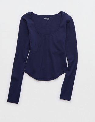 OFFLINE By Aerie Real Me Long Sleeve Scoop T-Shirt